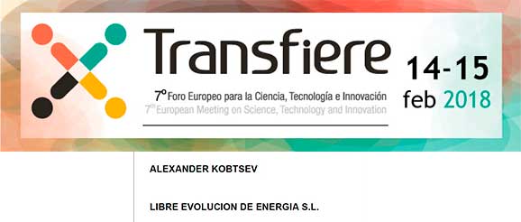 LIBRE EVOLUCION DE ENERGIA S.L. participates in the forum Transfiere 2018